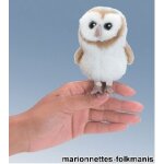 Peluche chouette - effraie marionnette mini (10 cm) Peluche chouette - effraie marionnette mini (10 cm)