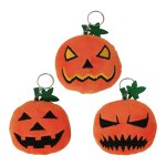 Peluche de citrouille douce pour halloween, 3 pi�ces, jouet en peluche, squishy, porte - cl�s, fournitures ...