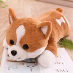Peluche corgi mignonne aux grosses fesses, poupe chien, poupe de chiffon, fille endormie, oreiller ...