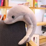Peluche en coton représentant un dauphin, une vie marine, une poupée endormie, un cadeau de noël gris ... Peluche en coton représentant un dauphin, une vie marine, une poupée endormie, un cadeau de noël gris ...