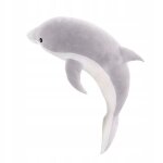Peluche créative en forme de dauphin, oreiller de couchage, poupée en peluche, gris, 50 cm Peluche créative en forme de dauphin, oreiller de couchage, poupée en peluche, gris, 50 cm