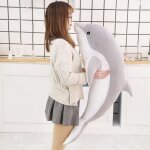 Peluche dauphin en forme de vie marine, grande poupée, oreiller, tissu super doux dauphin gris - 50 cm ... Peluche dauphin en forme de vie marine, grande poupée, oreiller, tissu super doux dauphin gris - 50 cm ...