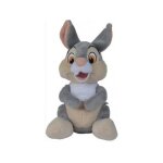 Peluche disney : lapin gris panpan 30 cm - set doudou enfant avec 1 carte offerte - collection bambi