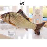 Peluche douce 3d en forme de poisson, jouet pour chat et animal domestique, cadeau interactif en cataire, ...