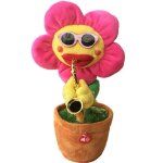 Peluche douce de tournesol pour enfants, jouet electrique amusant, danse et chant, fleur de tournesol, ...