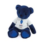 Peluche doudou et compagnie ours de equipe de france bleu