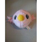 Peluche doudou oiseau boule rose bandai 12 cm