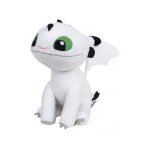 Peluche dragons : b�b� dragon blanc pirouette 37 cm - peluche licence dragons - doudou enfant