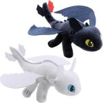 Peluches dragon krokmou - figurines en peluche night light fury pour enfants et fans - coffret cadeau ...