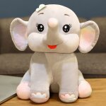Peluche dumbo aux grandes oreilles, grande poupe elphant assise, oreiller de couchage pour fille gris ...