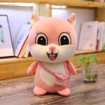 Peluche ecureuil mignon, poupe hamster, oreiller pour enfants, poupe endormie, poupe fille ecureuil ...