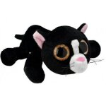 Peluche enfant chat noir 25 cm - set doudou animaux enfant + 1 carte tigre - nouveaute
