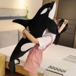 Peluche epaulard poupe vie marine baleine a bosse orque long oreiller clin orque lm - new 50 cm petite ...
