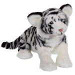 Peluche fauve allong 30 cm - tigre blanc