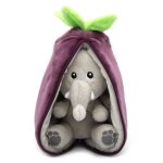 Peluche flipetz elphant aubergine