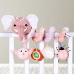 Peluche en forme d'lphant pour enfants, hochet en spirale, mobile, mignon, poupe suspendue pour poussette, ...
