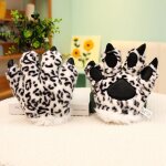 Peluche en forme de queue de tigre, animal de dessin anim, dinosaure, lopard, gants, serre - tte, ...