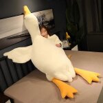 Peluche geante oie blanche de 50 a 190 cm, jouet en peluche, canard geant, animal en peluche doux, coussin ...