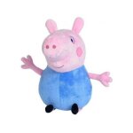 Peluche george pig 42 cm bleu - pour peppa pig famille cochon - peluche classique grande et douce - set ...