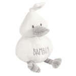 Peluche hochet canard gris