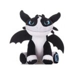 Peluche tonerre noir dragon 40 cm - pour dragons - set jouet garcon doudou enfant et 1 carte tigre