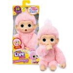 Peluche - little live pets - mon b�b� singe mini - rose - d�s 4 ans