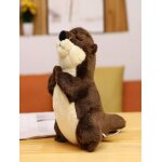 Peluche loutre bnissante, poupe zoo loucher (avec une pierre d'aspiration en main) - 30 cm 0, 24 kg ...