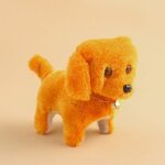 Peluche de marche electronique color�e pour enfants, jouet interactif imitation chien aboyant, cadeau ...