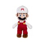 Peluche mario de feu 31 cm - plombier - doudou licence super mario + 1 carte animal - enfant