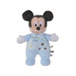 Peluche mickey phosphorescente bleu 28 cm - disney - doudou brille dans la nuit bleu et blanc - enfant ...