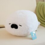 Peluche mignonne en forme de phoque couch, oreiller, poupe, cadeau pour fille loutre de mer blanche ...