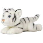 Peluche miyoni grand tigre blanc - 28 cm