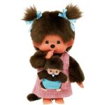 Peluche monchhichi maman & b�b� - 20 cm - bandai