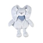 Peluche moyenne lapidou 30 cm avec bandana glow bleu pastel - bleu pastel