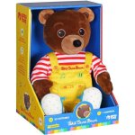 Peluche musicale parlante - gipsy toys - petit ours brun - conteur d'histoires - 28 cm ? marron jaune ...