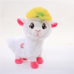 Peluche de musique vocale de 30cm, jouet court, histoire amricaine, cul torsad, alpaga secouant la ...