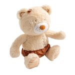 Peluche ours beige avec dtails brods
