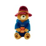 Peluche ours paddington avec son manteau et son pot de miel 37 cm - set doudou enfant + carte offerte ...