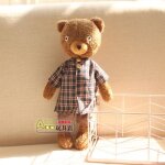 Peluche ours en sucre prince lapin poupée t - shirt rayé chemise a carreaux couple ours poupée poupée ... Peluche ours en sucre prince lapin poupée t - shirt rayé chemise a carreaux couple ours poupée poupée ...