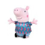 Peluche peppa pig : georges chemise cactus 31 cm - peluche licence - cochon - doudou enfant