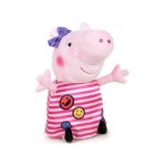 Peluche peppa pig tenue smiley 31 cm - peluche licence - cochon - doudou enfant