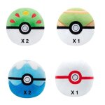 Peluche - pokemon - pok�ball al�atoire parmi 1 al�atoire de 6 12cm