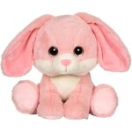 Peluche puppy eyes pets - gipsy toys - lapin rose - 40 cm