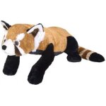 Peluche renard roux 80cm - grande peluche wild republic animaux de la foret - peluche licence