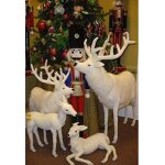 Peluche renne blanc 100 cm anima