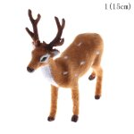 Peluche de renne de nol, dcoration de nol, simulation de cerf de nol, accessoires miniatures de jardin ...