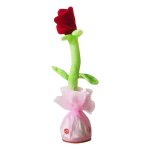 Peluche de roses dansantes, cadeau de saint - valentin, fleur de simulation chantante et dansante, jouet ...