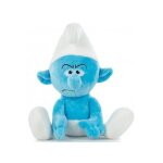 Peluche schtroumpf grognon 33 cm - set doudou enfant collection schtroumpf + 1 carte tigre