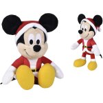 Peluche simba mickey mouse 25 cm - costume p�re no�l rouge