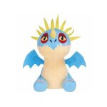 Peluche tempete dragon bleu 27 cm - doudou dragons - set jouet garcon + carte animal